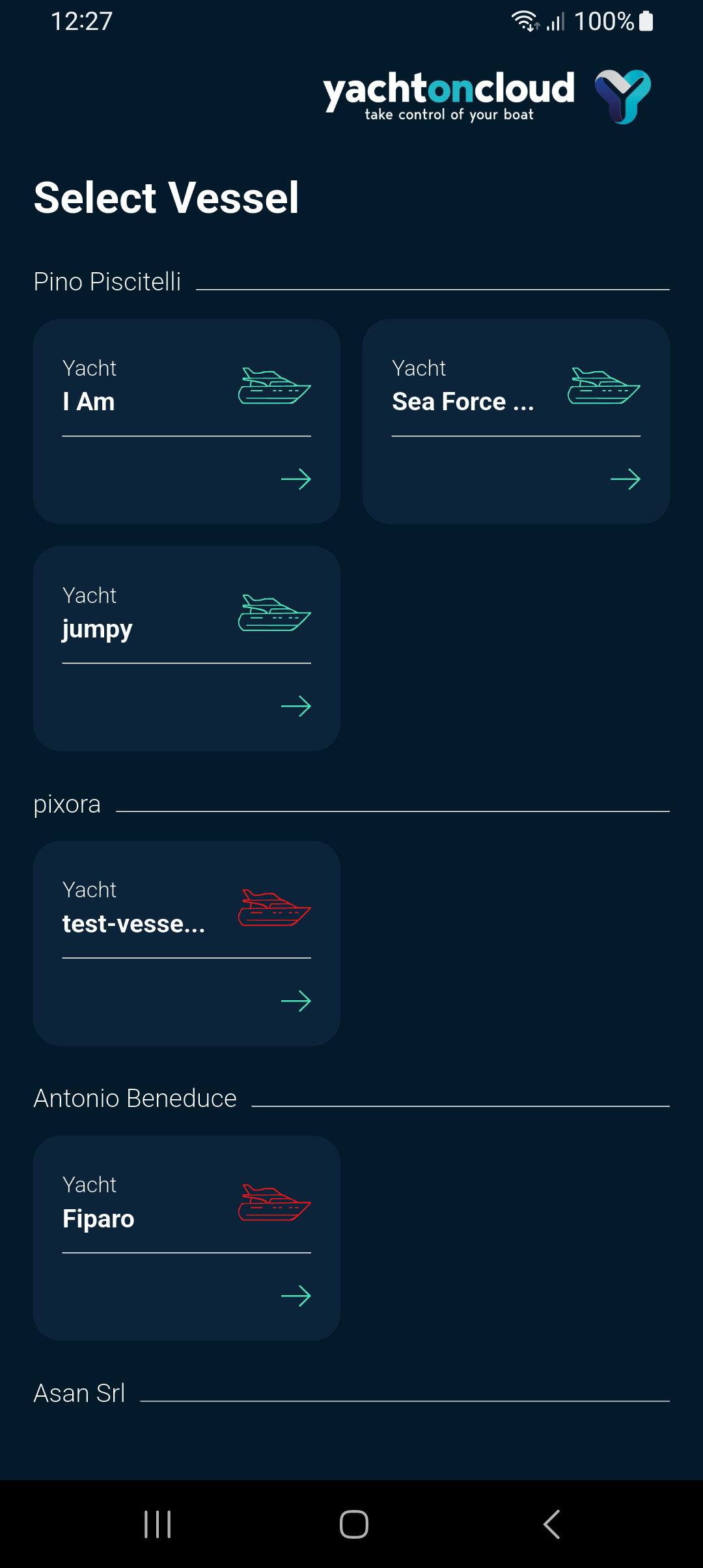 Selezione dell'imbarcazione